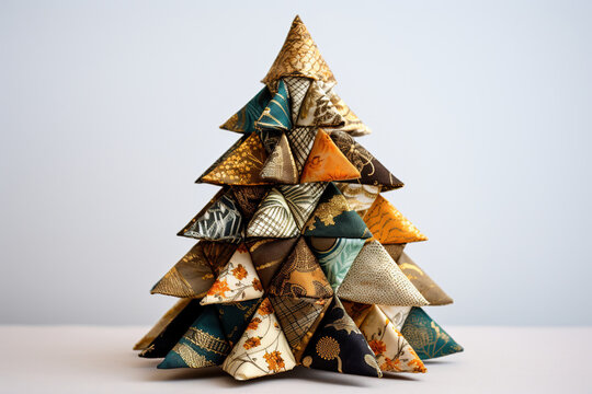 Christmas tree with Golder patchwork. .