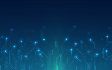 Circuit board vector background. Electronic computer hardware technology. Motherboard