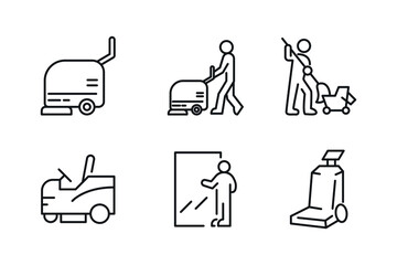 Industrial Cleaning Service. Cleaning machine.