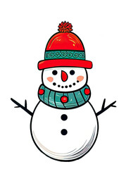 Christmas snow man