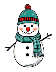 Christmas snow man