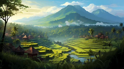 Poster Bali's serene rice terraces © Asep