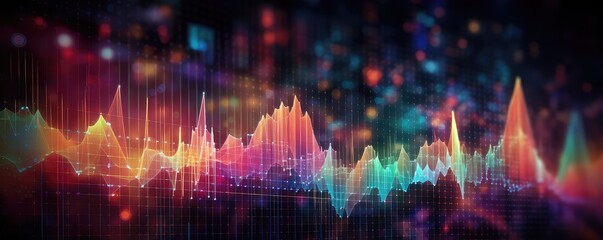 Fototapeta premium Stock market data photo realistic illustration - Generative AI.