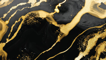 Abstract watercolor background black white gold glitter high resolution vector illustration.