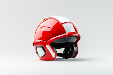 Fototapeta premium Red and white colored helmet. Beautiful illustration picture. Generative AI