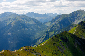 Amazing summer Tatra Mountains, Poland, Zakopane, beautiful landscape from Kasprowy Wierch