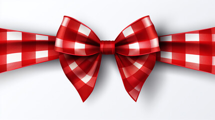 red bow on a white background