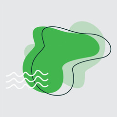 Abstract shape recolorable vector element