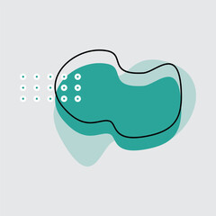 Abstract shape recolorable vector element