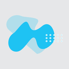 Abstract shape recolorable vector element