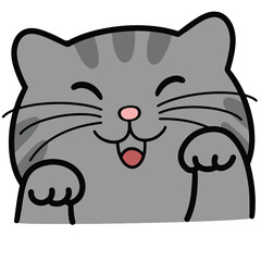 Cute Cartoon Cat Face Decoration