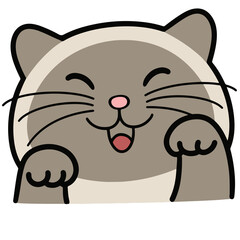 Cute Cartoon Cat Face Decoration