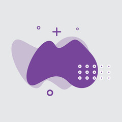 Abstract shape recolorable vector element