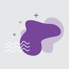 Abstract shape recolorable vector element