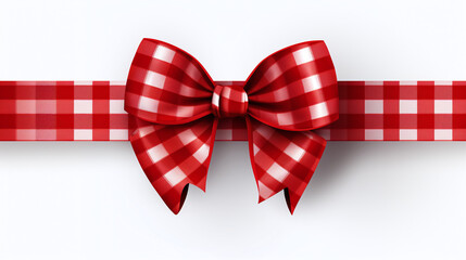 red bow isolated on white