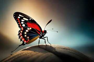 Delight in the natural beauty of a butterfly gracefully resting on a blooming flower. 