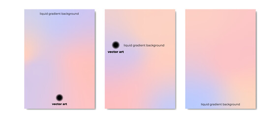 Fototapeta premium Modern gradient design set. Abstract gradient graphics in the style of spots and waves. Collection of aesthetic illustration for flyer, brochure, invitation, social media, poster, print.