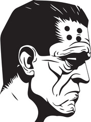 Monster frankenstein Halloween Vector Illustration, SVG	
