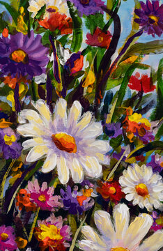 Flowers paintings monet painting claude impressionism paint landscape White purple pink wildflowers flower meadow oil