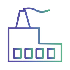Building Factory Oil Gradient Icon