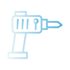 Fototapeta premium Building Drill Industry Gradient Icon