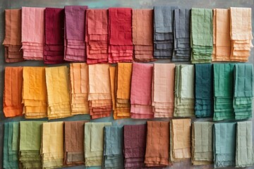 fabric swatches dyed with plant-based colors