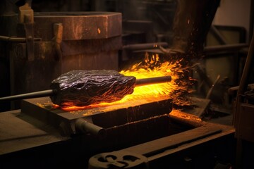forge with damascus steel in the making process © Alfazet Chronicles