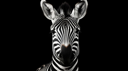 Fototapeta premium Zebra isolated on white background
