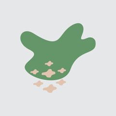 Abstract shape recolorable vector element