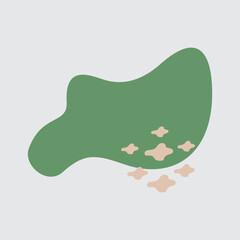 Abstract shape recolorable vector element