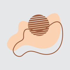 Abstract shape recolorable vector element