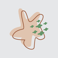 Abstract shape recolorable vector element