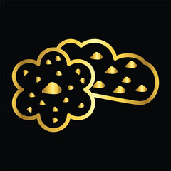 gold biscuits icon, vector, template, logo, trendy, collection, flat, design