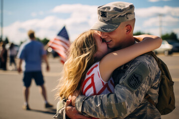 Happy military homecoming