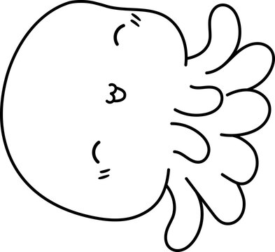 Octopus Coloring Page, Kawaii Underwater Animal
