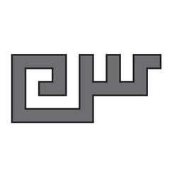 Kufi Calligraphy font, Logotype, Arabic style