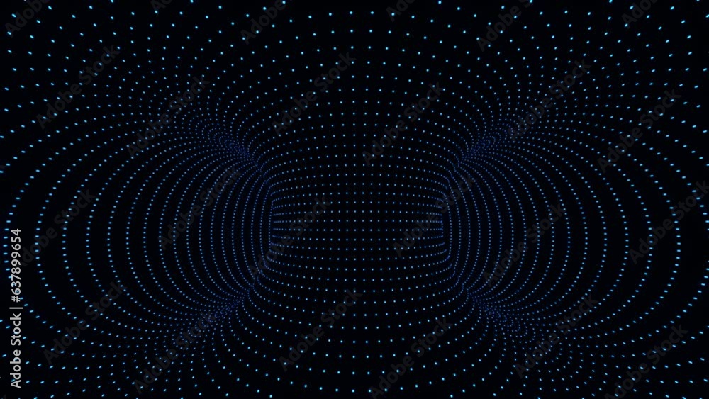 Poster immersion in virtual reality. abstract motion background. cyberpunk concept. sci-fi seamless looping