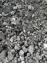 Coal stocks texture background close-up shot captured by uttar Pradesh in India 