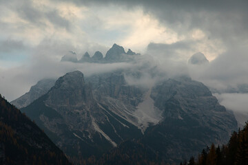 Autumn Season in the Italian Dolomites Photo, European Alps South Tyrol Bolzano, Italy