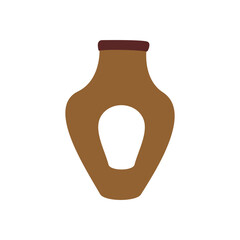 Modern pottery shape recolorable vector element