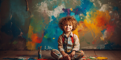 Obraz premium portrait of a child feeling creative