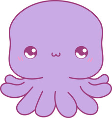 Cartoon Octopus, Cartoon Ocean Animal

