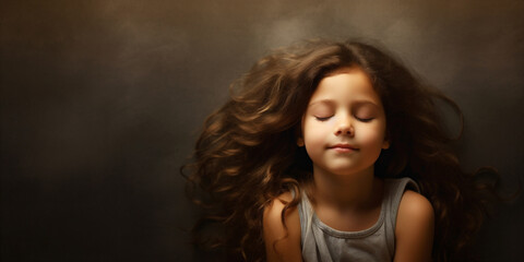 Obraz na płótnie Canvas portrait of a child with emotions on a plain background. 