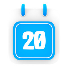 calendar 3d render of day