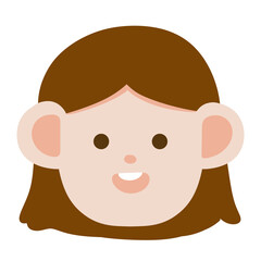 Beauty face woman, girl skin no acne pimple smile