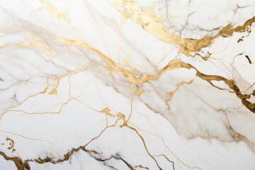 A luxurious white and gold marble texture with exquisite gold accents