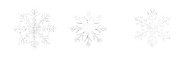 snowflake isolated on transparent background, generative AI - obrazy, fototapety, plakaty