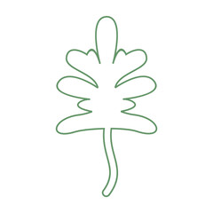 Algae plant abstract recolorable vector element