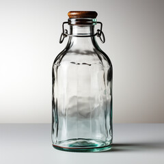 Elegant unique glass bottle