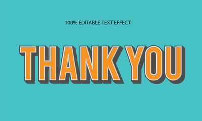 THANK YOU EDITABLE TEXT EFFECT 3D SAMPLE